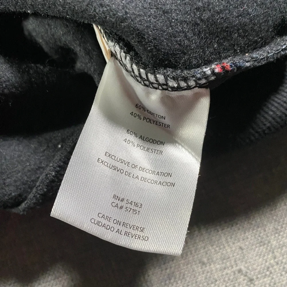 Tommy Hilfiger NFL Carolina Panthers All Over Print Crewneck Mens Medium Black